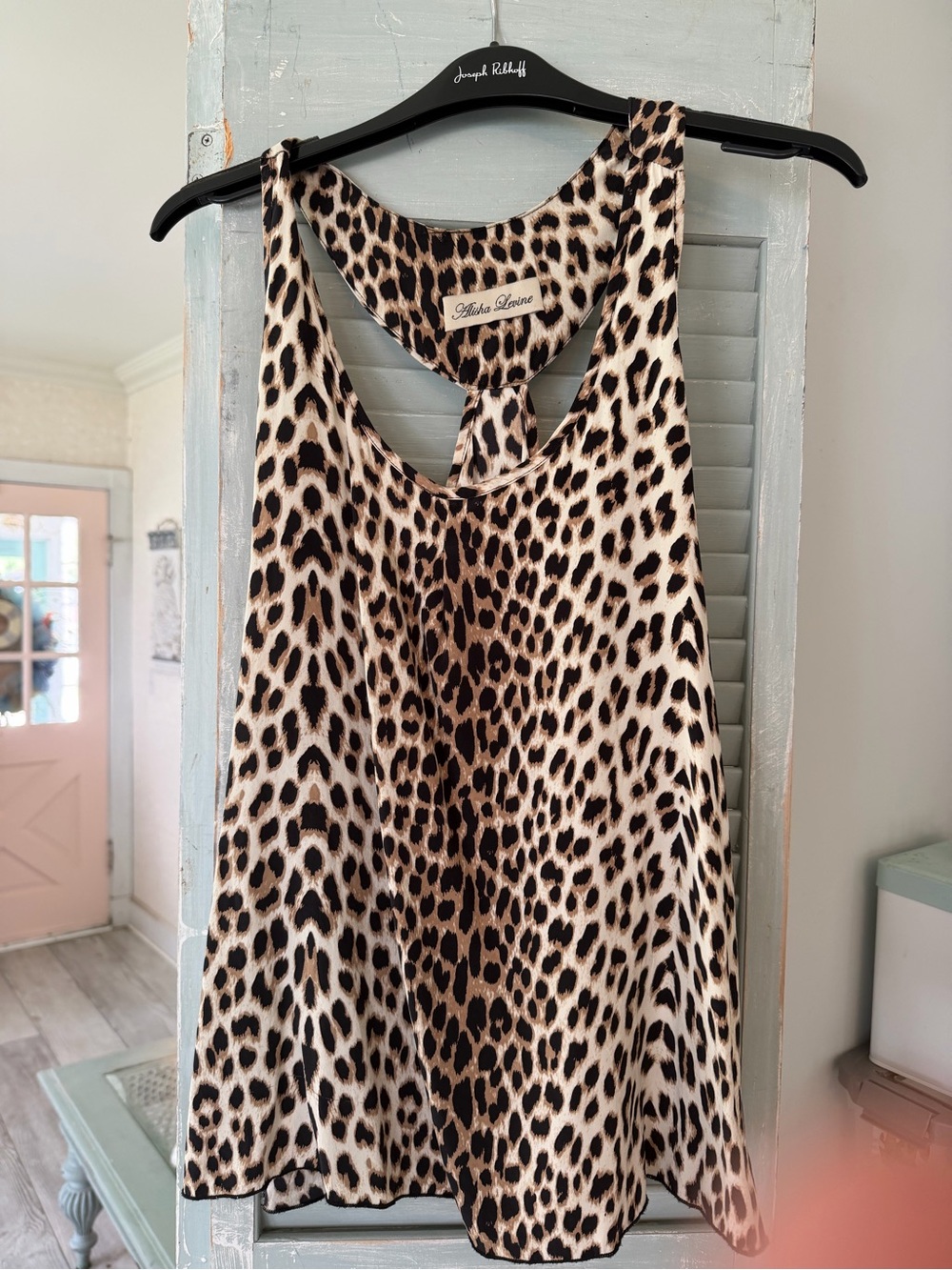 Alisha Levine Leopard Print Camisole - silk! Beige, Brown, Black